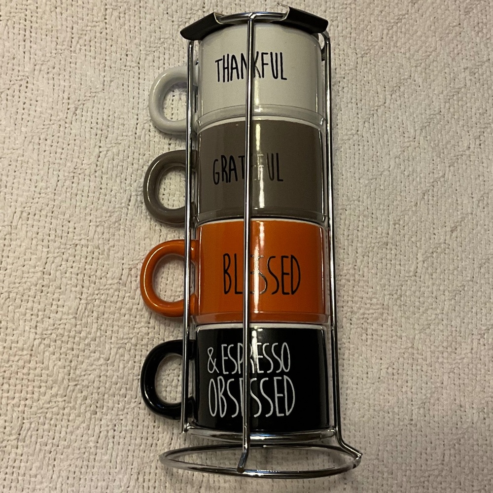 NIP Set of 4 Autumn/Seasonal Espresso Mugs